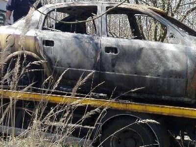 Spalony samochód
